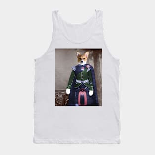 Soldier Corgi in a Scottish Kilt Tank Top